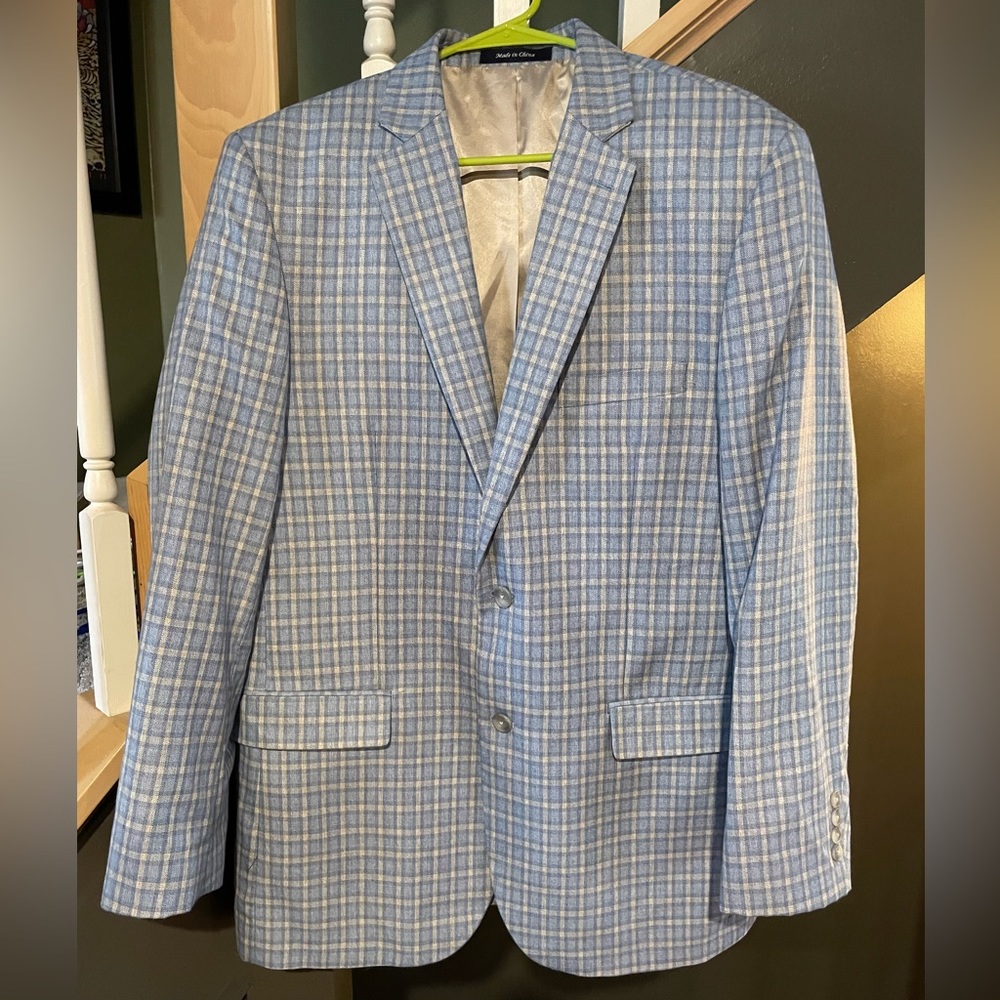 Alan Flusser Plaid Blazer Jacket 42L
